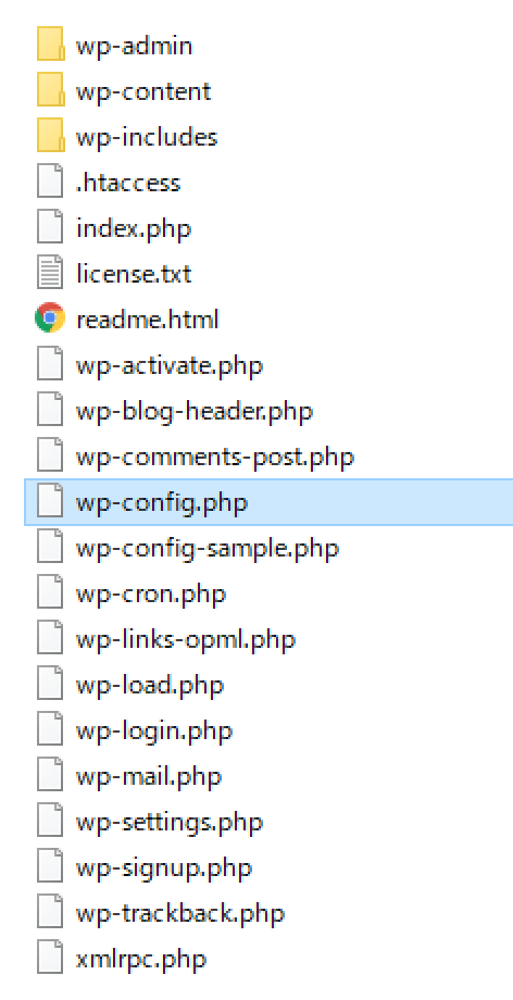 wp-config.phpの場所